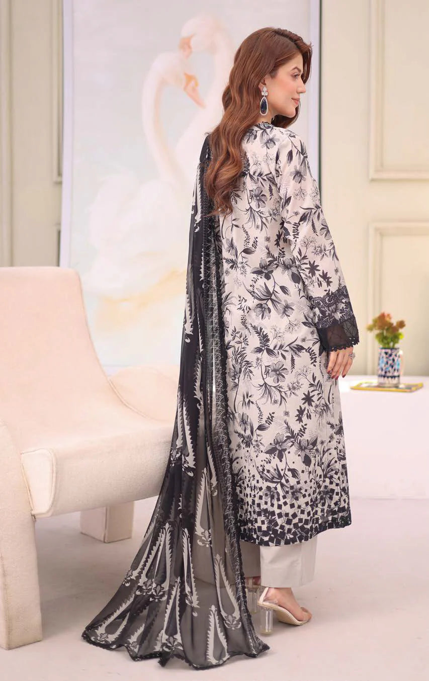 AAFREEN BY RIAZ ARTS EMBROIDERED LAWN SUITS UNSTITCHED 3 PIECE AF-244 - SUMMER COLLECTION | ✅ 100% Original