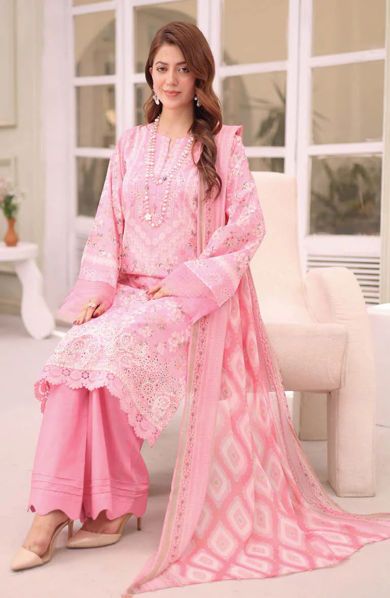 AAFREEN BY RIAZ ARTS EMBROIDERED LAWN SUITS UNSTITCHED 3 PIECE AF-245 - SUMMER COLLECTION | ✅ 100% Original