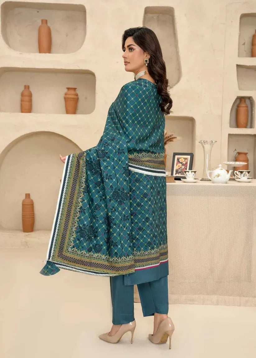 ESHA ESHAL BY BIN ILYAS PREMIUM PRINTED VISCOSE 3PC Design 9