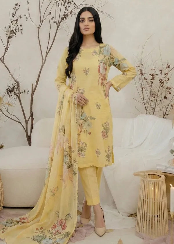 ESSENTIALS BY HUMDUM LAWN WITH CHIFFON DUPATTA VOL-2 D-04 |  100% Ori   FivestarCloth & Designers