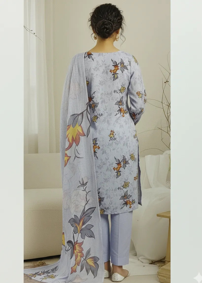 ESSENTIALS BY HUMDUM LAWN WITH CHIFFON DUPATTA VOL-2 D-10 | ✅ 100% Original