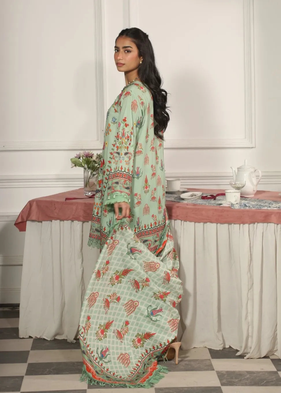 MAUSUMMERY DIGITAL PRINTED LAWN SUIT 3 PIECE VOLUME 2 JADE | ✅ 100% Original