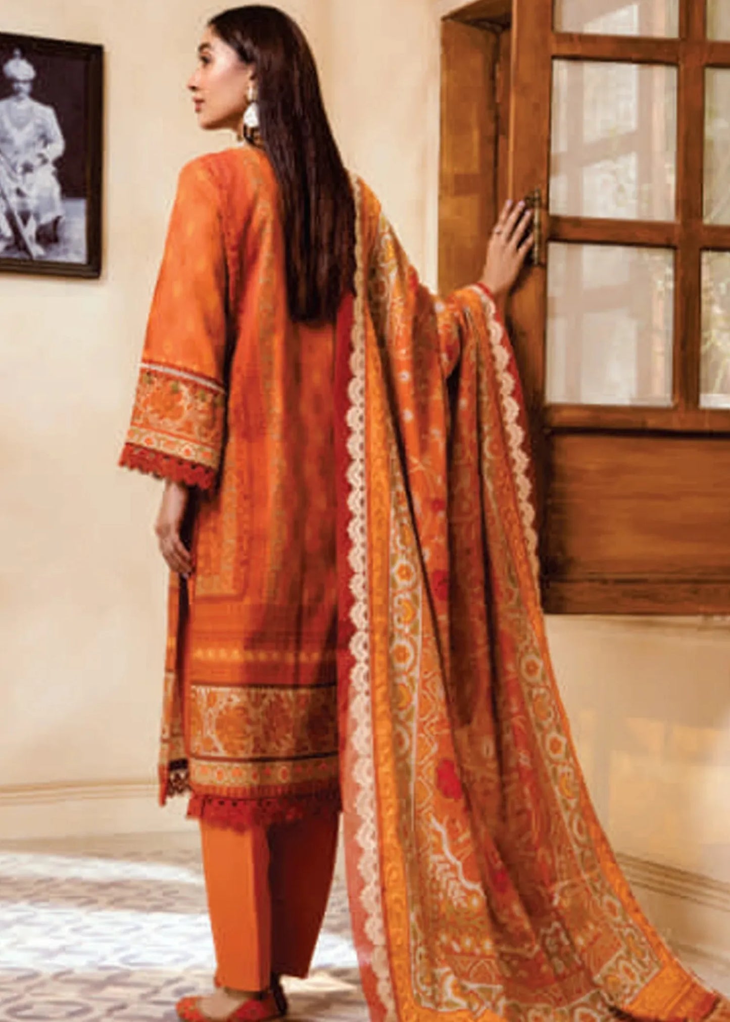 MAUSUMMERY LINEN DIGITAL PRINTED SUIT 3 PIECE UNSTITCHED ACONITE