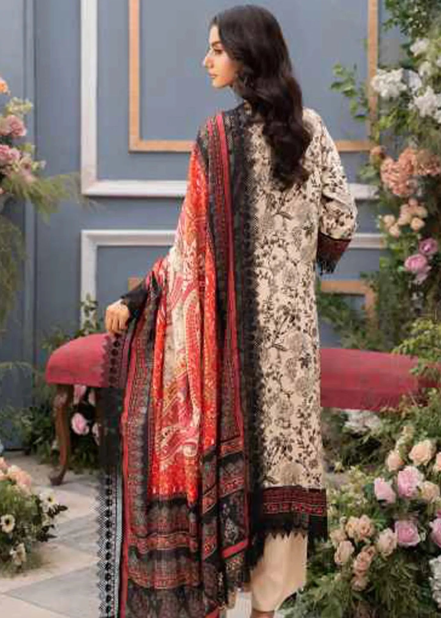 MAUSUMMERY LINEN DIGITAL PRINTED SUIT 3 PIECE UNSTITCHED FARIYA