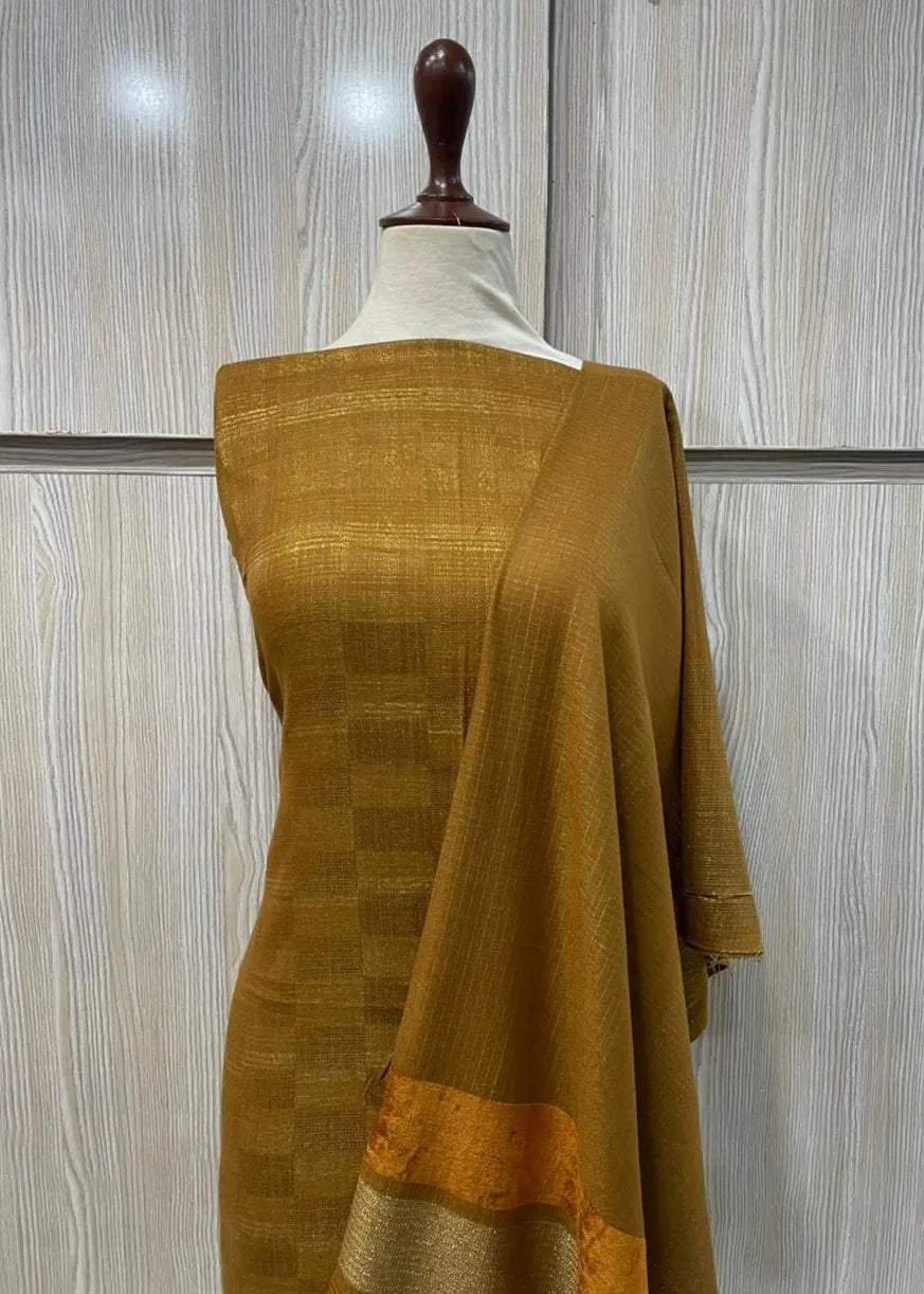 PERSIAN WOOL WINTER PRINTED 3PC SUIT (Yellow)