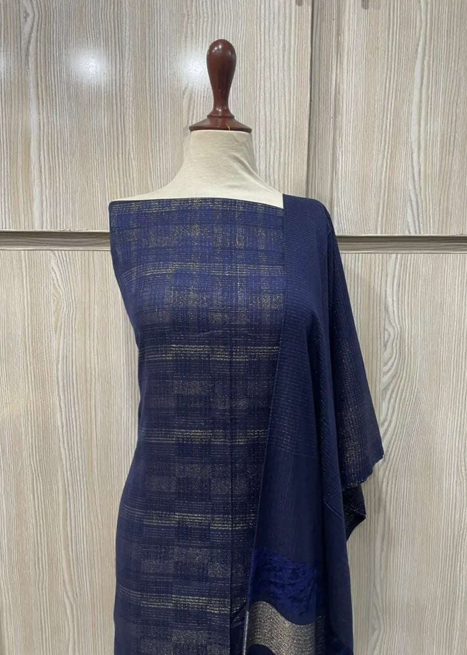 PERSIAN WOOL WINTER 3PC SUIT (Dark Blue)