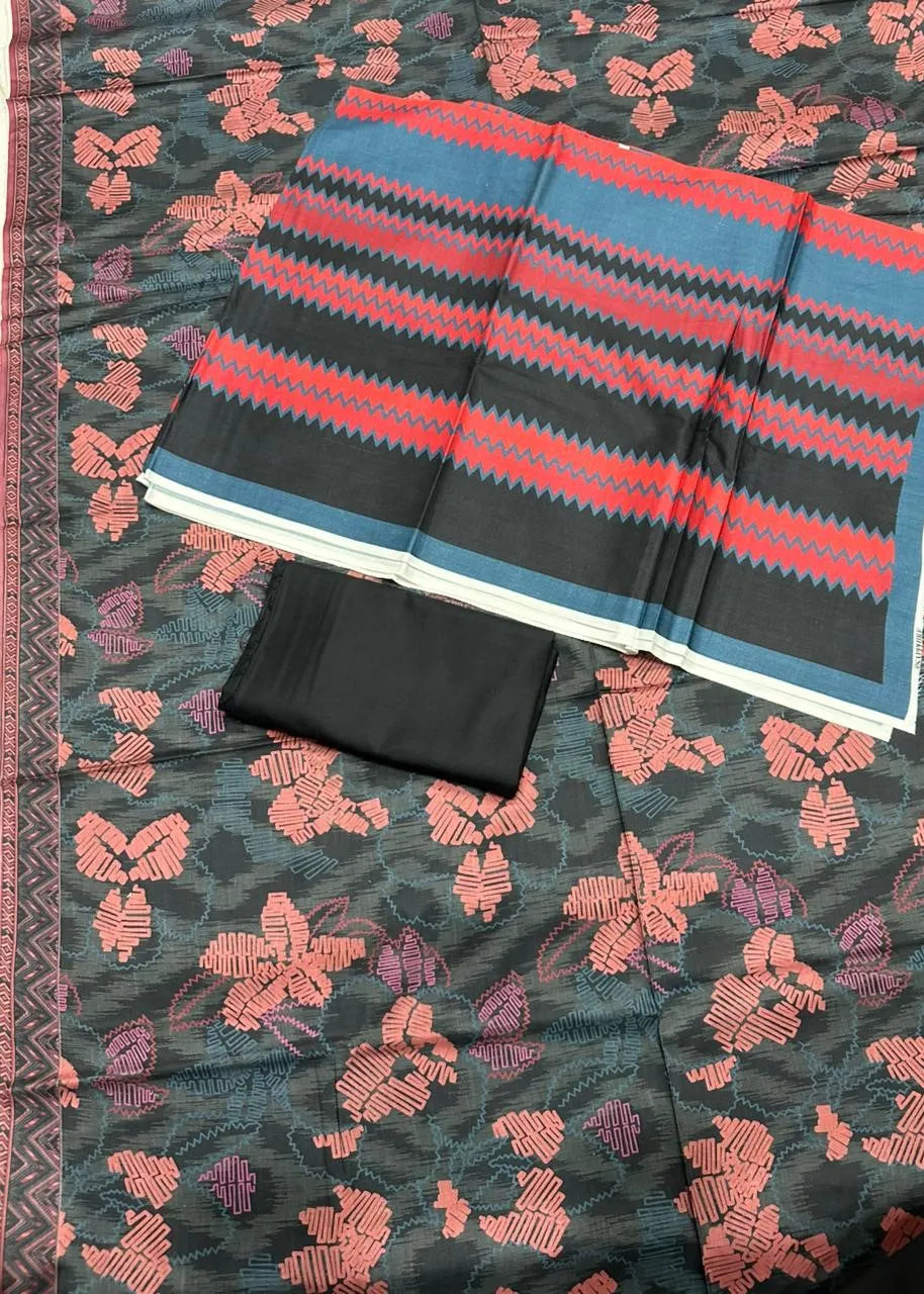 SAPPHIRE PRINTED LINEN 3PC D4