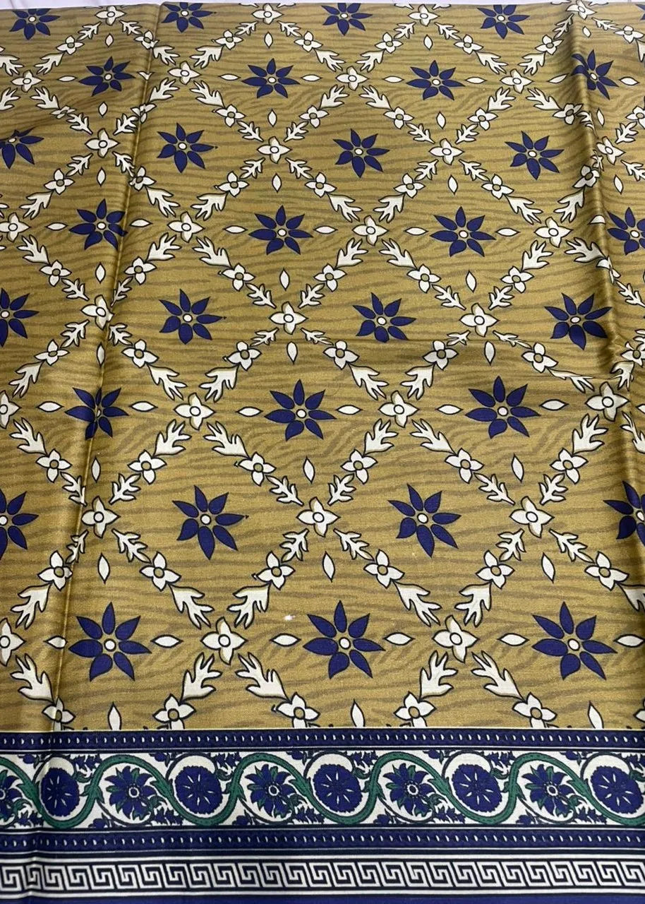 SAPPHIRE PRINTED LINEN 3PC D18