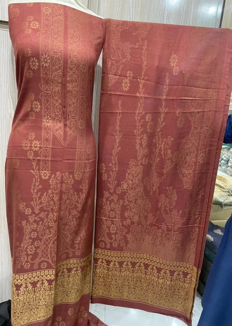 PERSIAN PALACHI WOOL WINTER 3PC SUIT WITH PALACHI SHWAL EFD-06