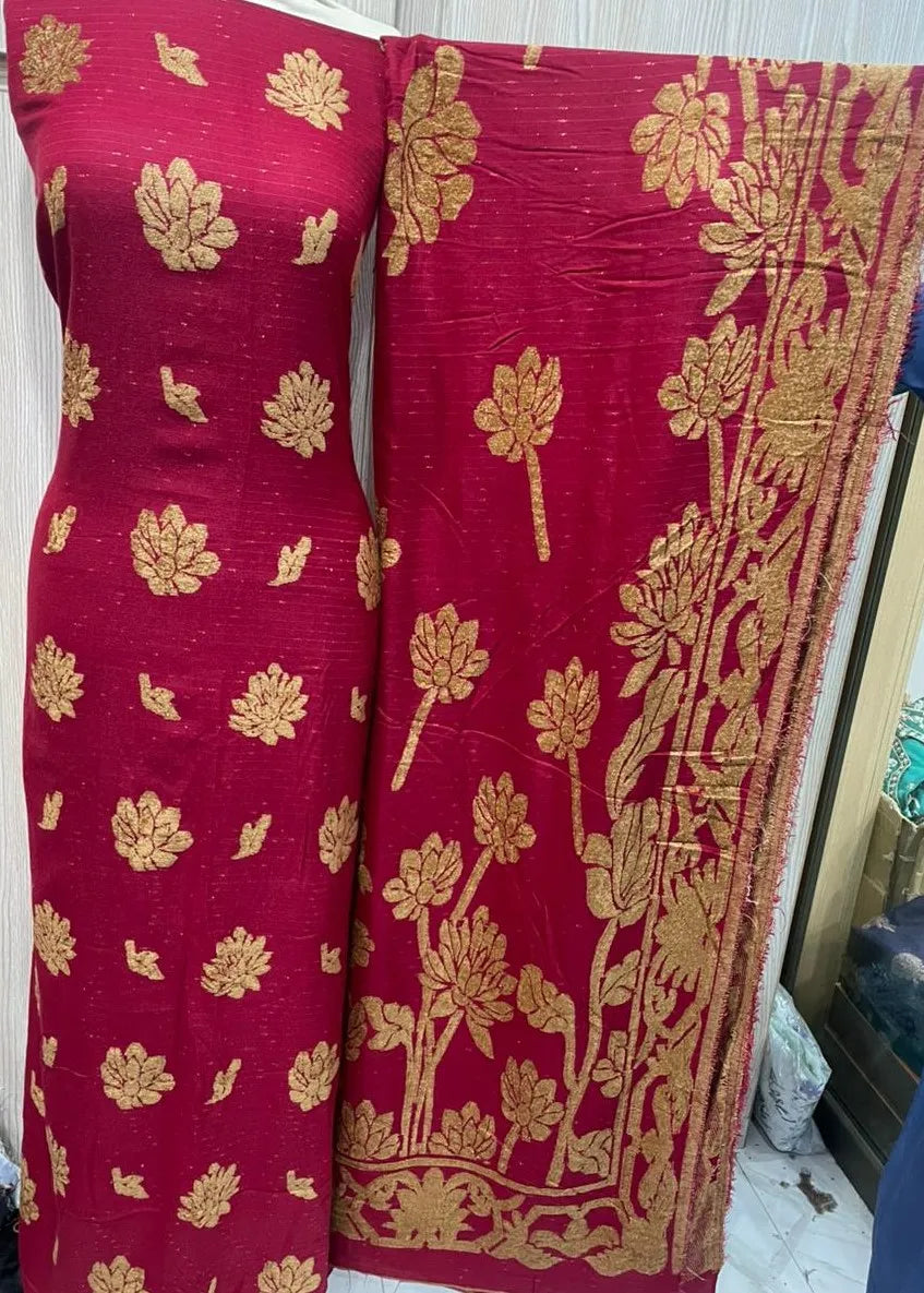 PERSIAN PALACHI WOOL WINTER 3PC SUIT WITH PALACHI SHWAL EFD-10