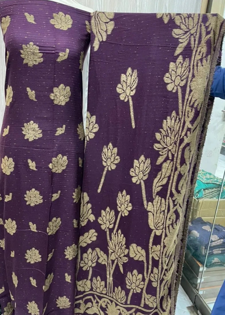 PERSIAN PALACHI WOOL WINTER 3PC SUIT WITH PALACHI SHWAL EFD-07