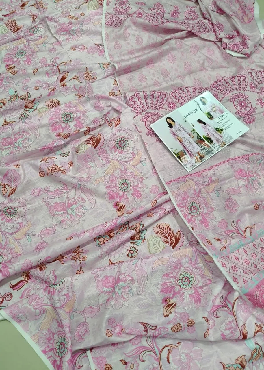 BAROQUE KHADDAR DIGITAL PRINTED SUIT 3 PIECE UNSTITCHED D13