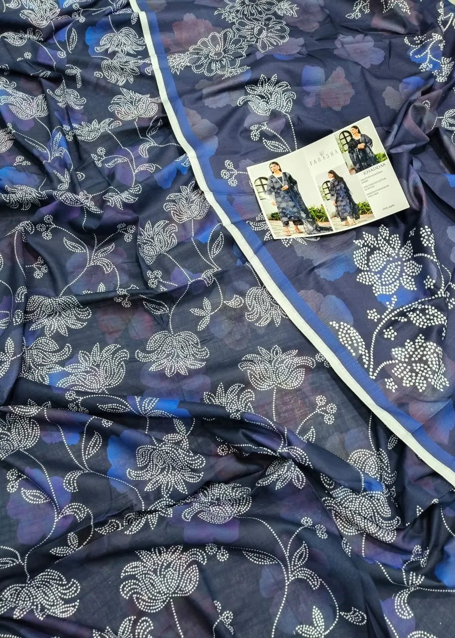 FARASHA KHADDAR DIGITAL PRINTED SUIT 3 PIECE UNSTITCHED D15