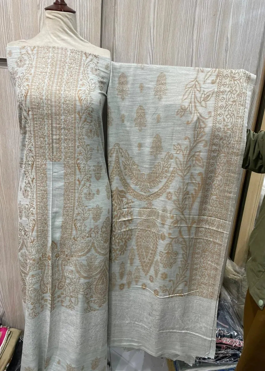 PERSIAN EMBROIDED WOOL WINTER 3PC SUIT WITH PALACHI SHWAL PW-01