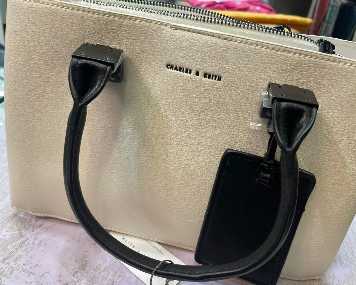 CHARLES & KEITΗ SHOULDER BAG & HAND BAG FOR WOMAN WHITE COLOR