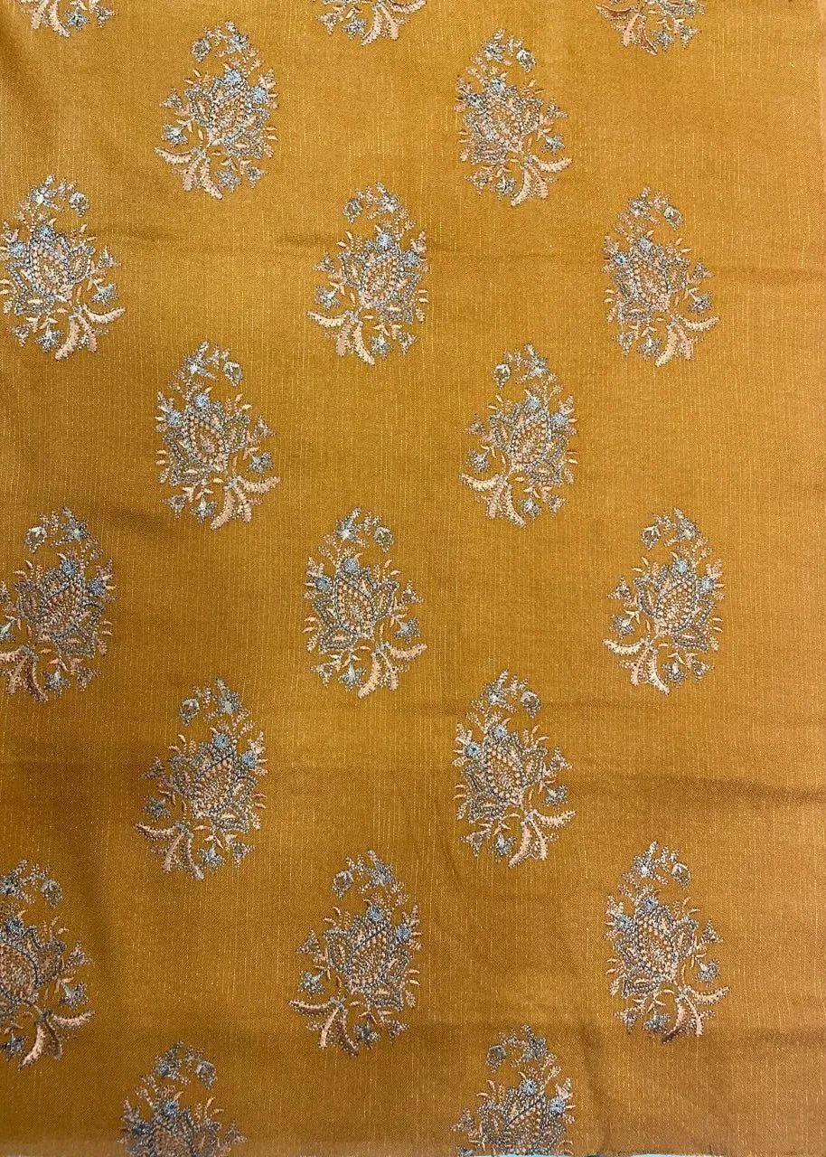 PERSIAN WOOL 3PC EMBROIDERED WINTER SUIT WITH SHWAL (MUSTERED) EPW-03