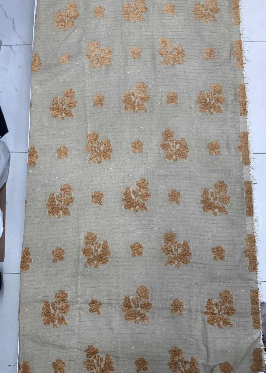 PERSIAN WOOL 3PC WINTER SUIT WITH PALACHI SHWAL (CLAY COLOR) LD-03