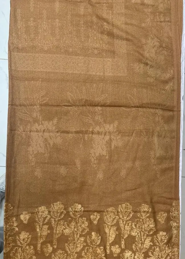 PERSIAN PALACHI WOOL WINTER 3PC SUIT WITH PALACHI SHWAL (Brown Color) EFD-02