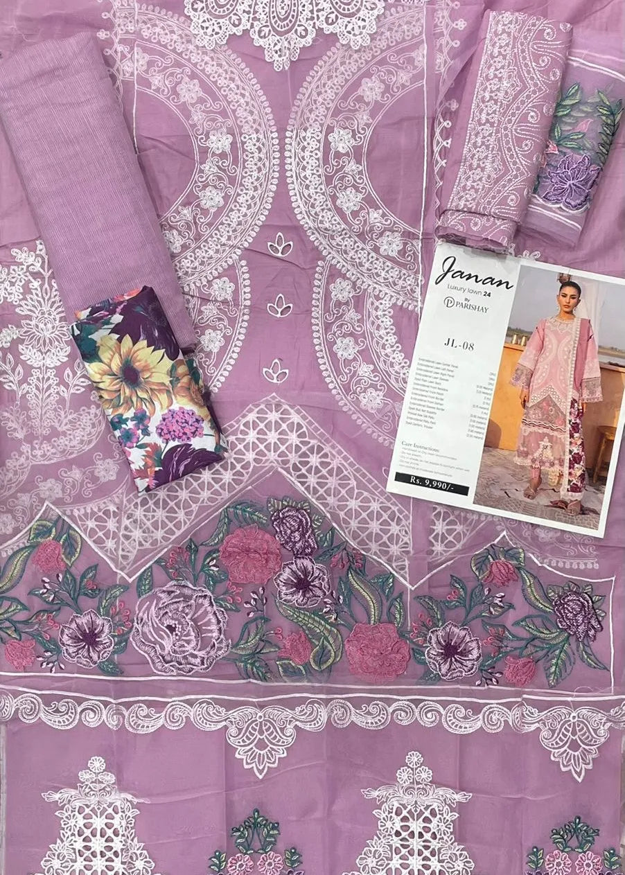 Parishay Janan Luxury Lawn'24 JL-08 | ✅ 100% Original