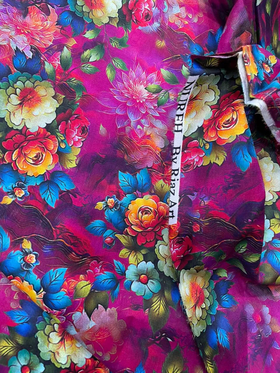 NUREH BY RIAZ ARTS PRINTED LAWN SUITS UNSTITCHED 2 PIECE D-3 - SUMMER COLLECTION | ✅ 100% Original