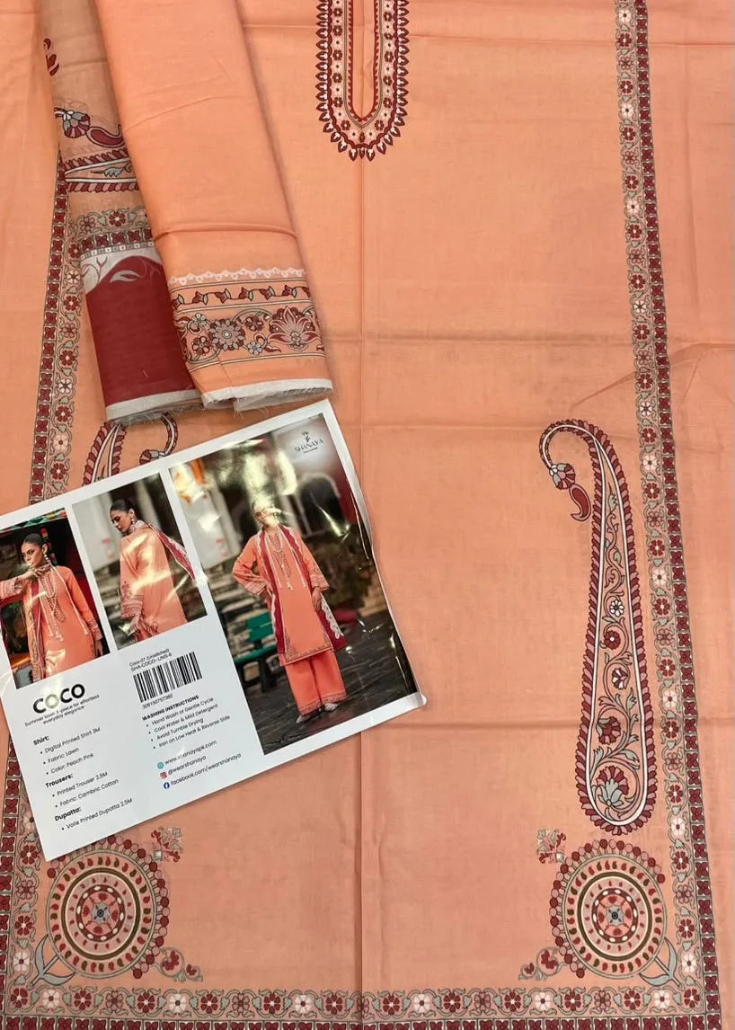 COCO SUMMER PREMIUM PRINTED LAWN 3PC D-08