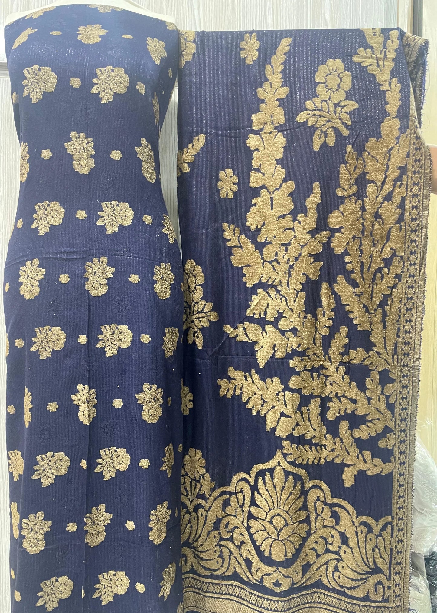 PERSIAN PALACHI WOOL WINTER 3PC SUIT WITH PALACHI SHWAL (Purple) PLD-06