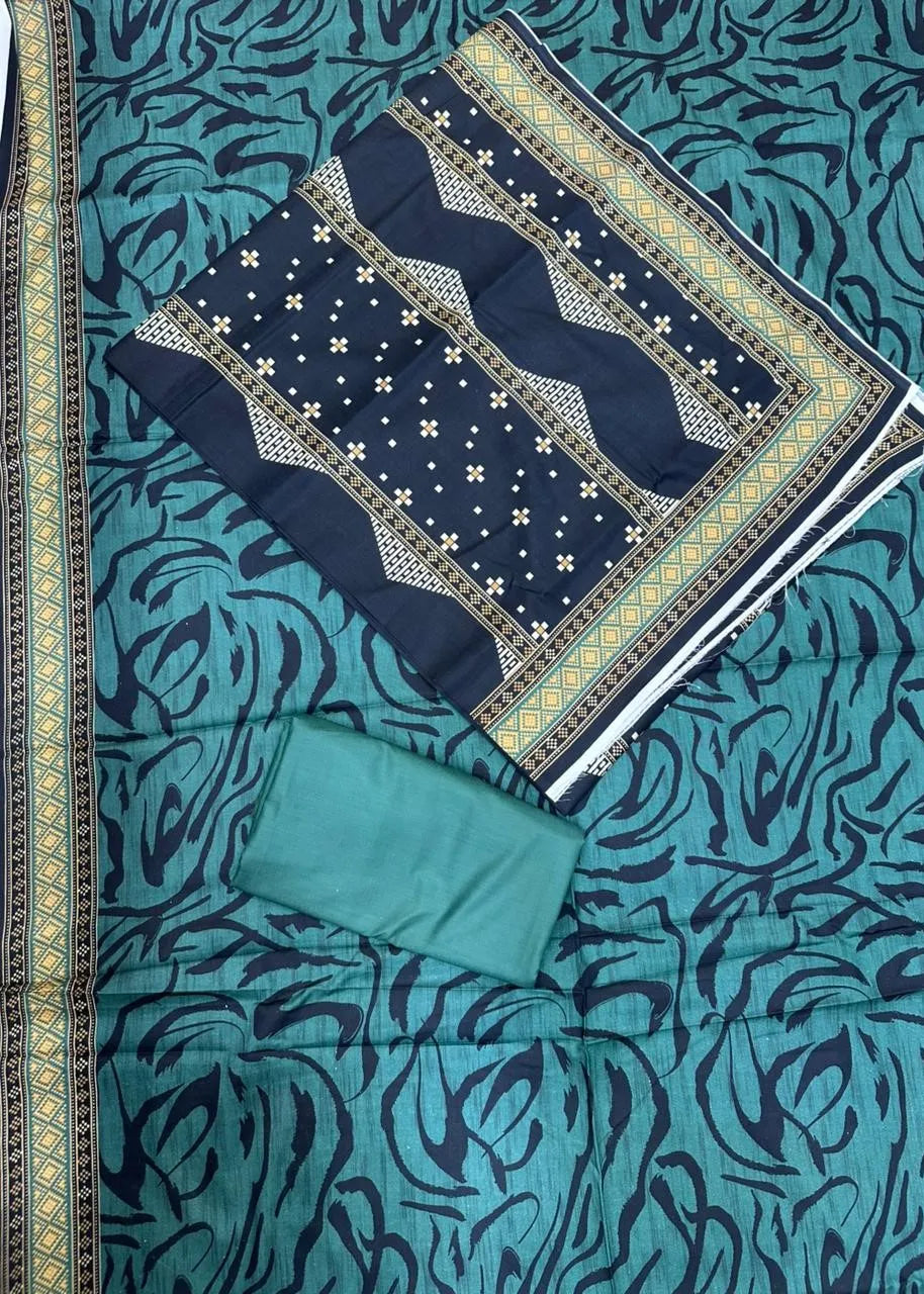 SAPPHIRE PRINTED LINEN 3PC D10