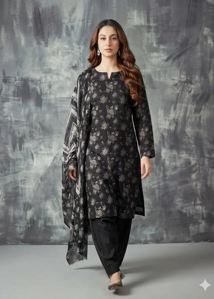 BLACK AND WHITE LAWN COLLECTION VOLUME 3 D-05