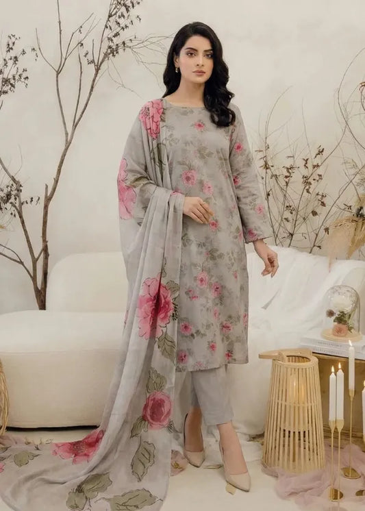 ESSENTIALS BY HUMDUM LAWN WITH CHIFFON DUPATTA VOL-2 D-03 | ✅ 100% Original