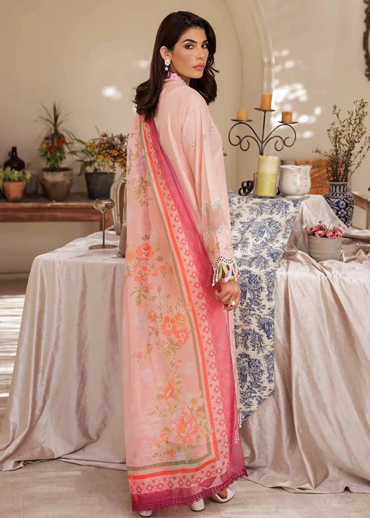 RAJBARI NISSA CHIKANKARI EDITION S/S 25' EMBROIDERED LAWN'25 D-03 | ✅ 100% Original