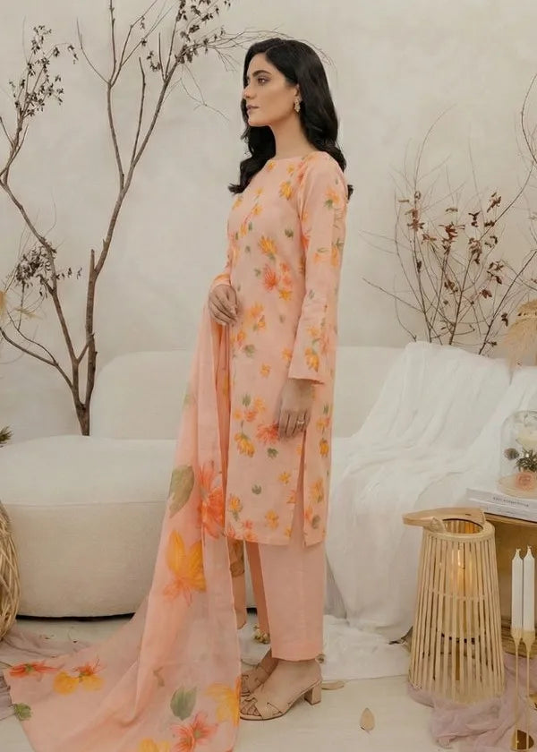 ESSENTIALS BY HUMDUM LAWN WITH CHIFFON DUPATTA VOL-2 D-06 | ✅ 100% Original