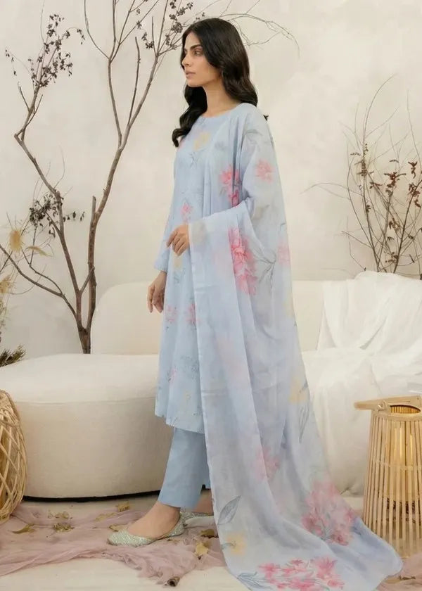 ESSENTIALS BY HUMDUM LAWN WITH CHIFFON DUPATTA VOL-2 D-02 | ✅ 100% Original