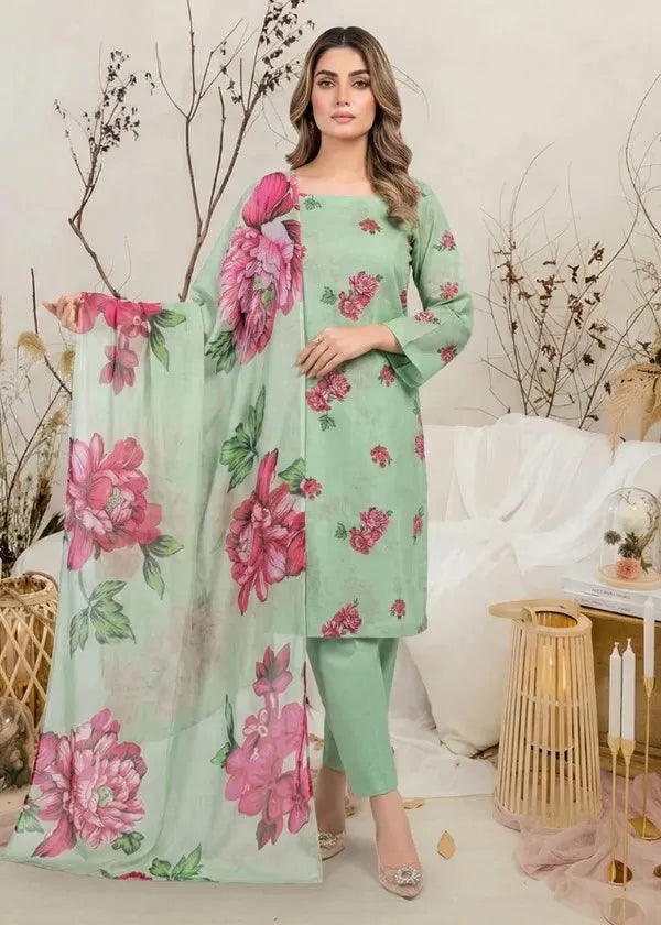 ESSENTIALS BY HUMDUM LAWN WITH CHIFFON DUPATTA VOL-2 D-08 | ✅ 100% Original