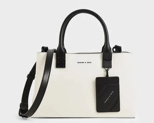 CHARLES & KEITΗ SHOULDER BAG & HAND BAG FOR WOMAN WHITE COLOR