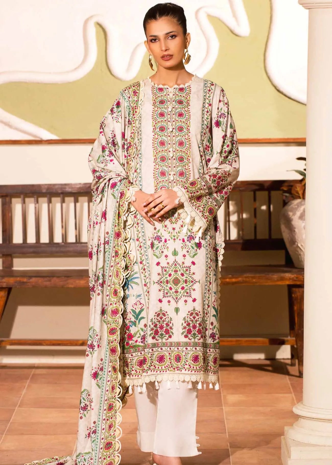 MAUSUMMERY DIGITAL PRINTED LAWN SUIT 3 PIECE VOLUME 1 JASMINE | ✅ 100% Original