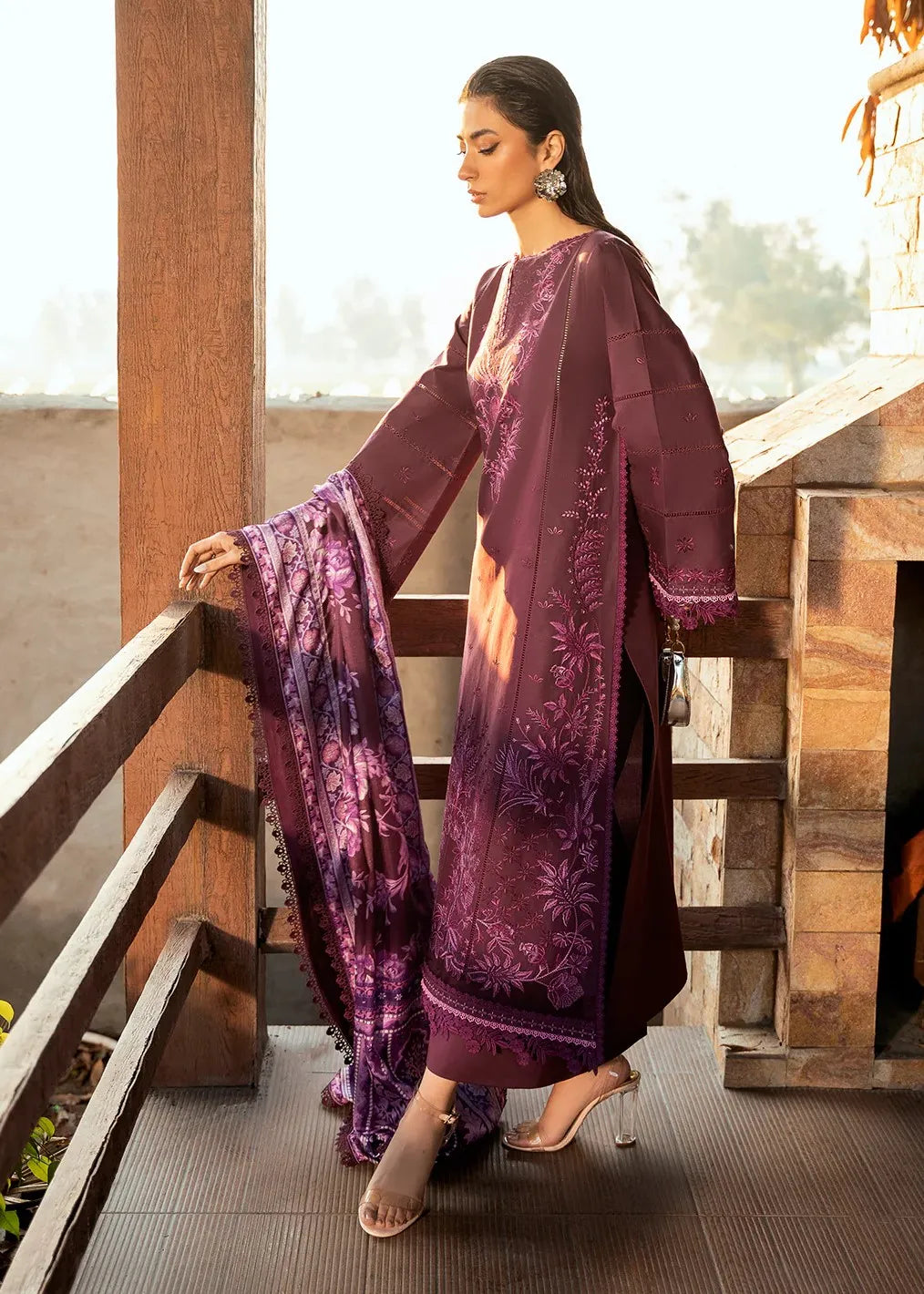 KAYRA BY BIN ILYAS EMBROIDERED 3PC SUIT 316 - A  | ✅ 100% Original