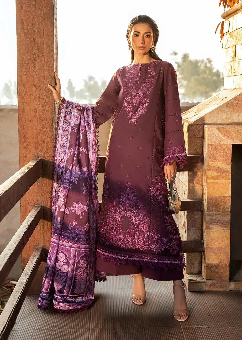 KAYRA BY BIN ILYAS EMBROIDERED 3PC SUIT 316 - A  | ✅ 100% Original