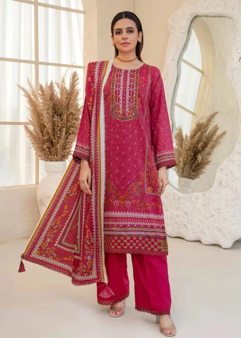ESHA ESHAL BY BIN ILYAS PREMIUM PRINTED VISCOSE 3PC Design 3