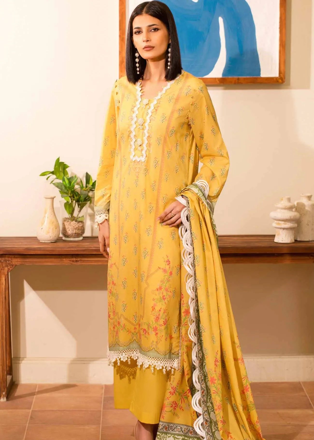 MAUSUMMERY DIGITAL PRINTED LAWN SUIT 3 PIECE VOLUME 1 DAFFODIL | ✅ 100% Original