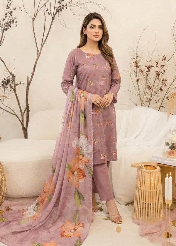 ESSENTIALS BY HUMDUM LAWN WITH CHIFFON DUPATTA VOL-2 D-07 | ✅ 100% Original