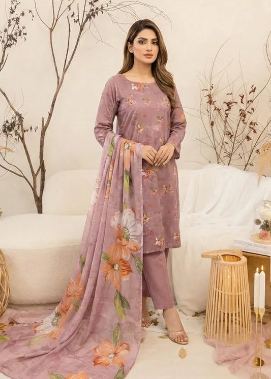 ESSENTIALS BY HUMDUM LAWN WITH CHIFFON DUPATTA VOL-2 D-07 | ✅ 100% Original