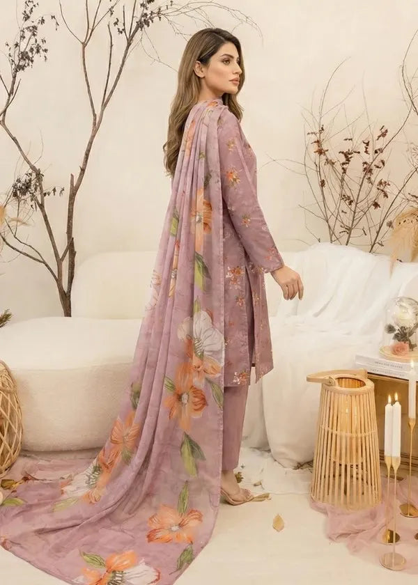 ESSENTIALS BY HUMDUM LAWN WITH CHIFFON DUPATTA VOL-2 D-07 | ✅ 100% Original