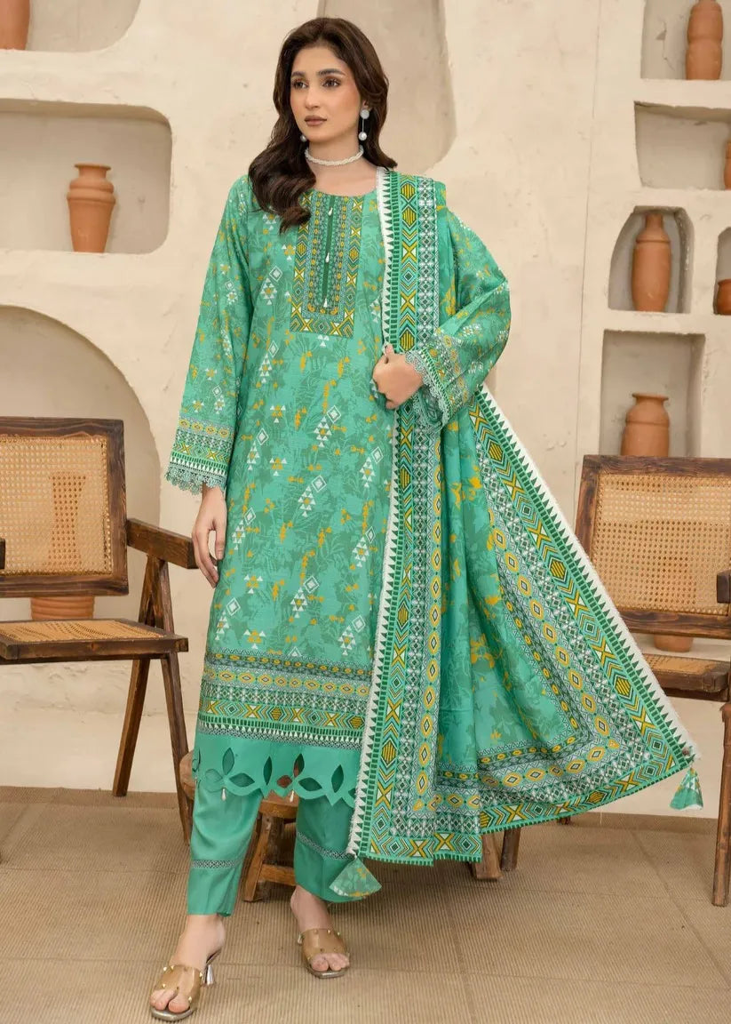 ESHA ESHAL BY BIN ILYAS PREMIUM PRINTED VISCOSE 3PC Design 5