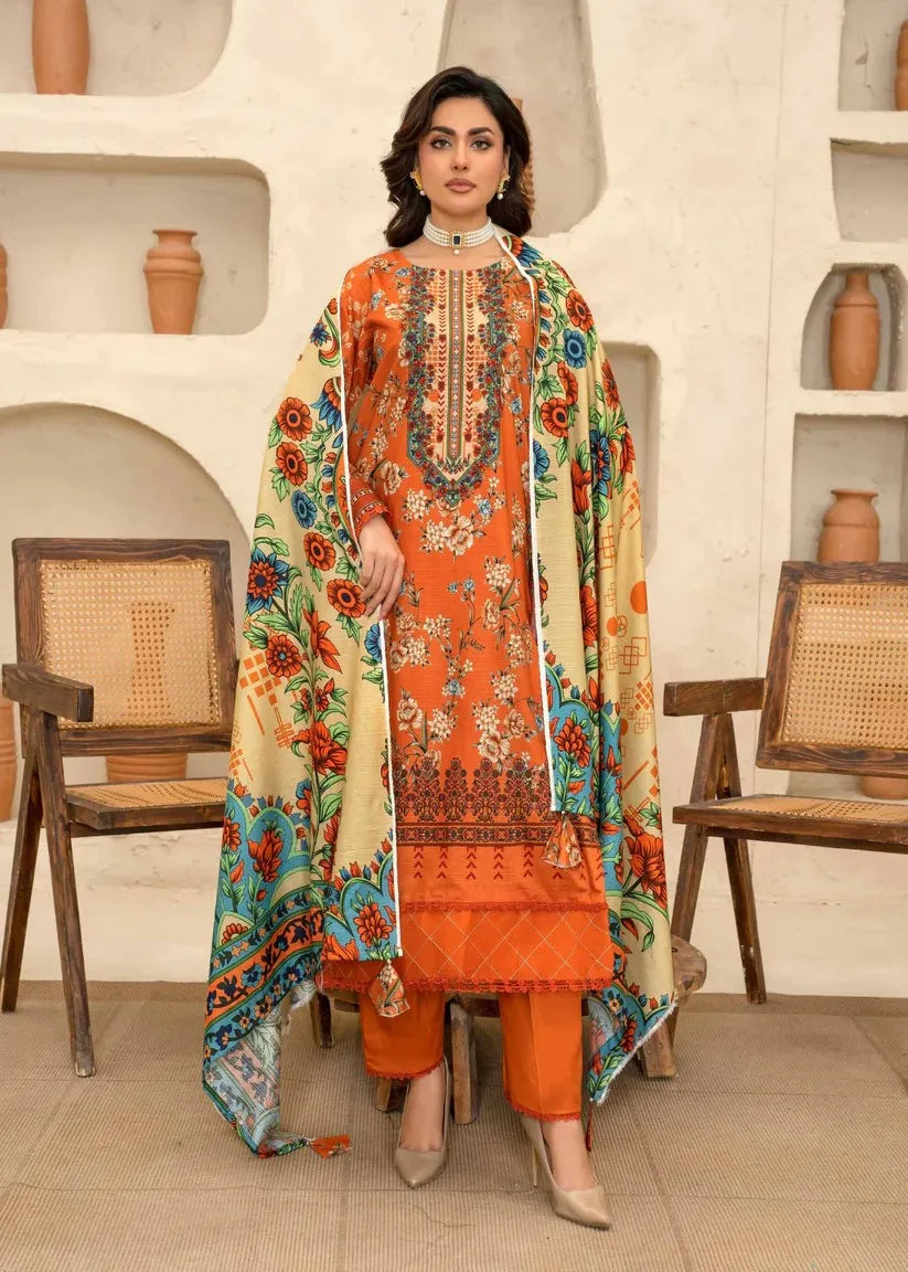 ESHA ESHAL BY BIN ILYAS PREMIUM PRINTED VISCOSE 3PC Design 6