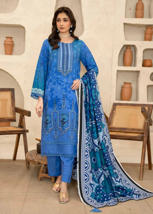 ESHA ESHAL BY BIN ILYAS PREMIUM PRINTED VISCOSE 3PC Design 7