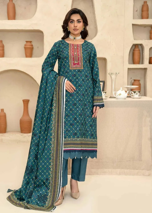 ESHA ESHAL BY BIN ILYAS PREMIUM PRINTED VISCOSE 3PC Design 9