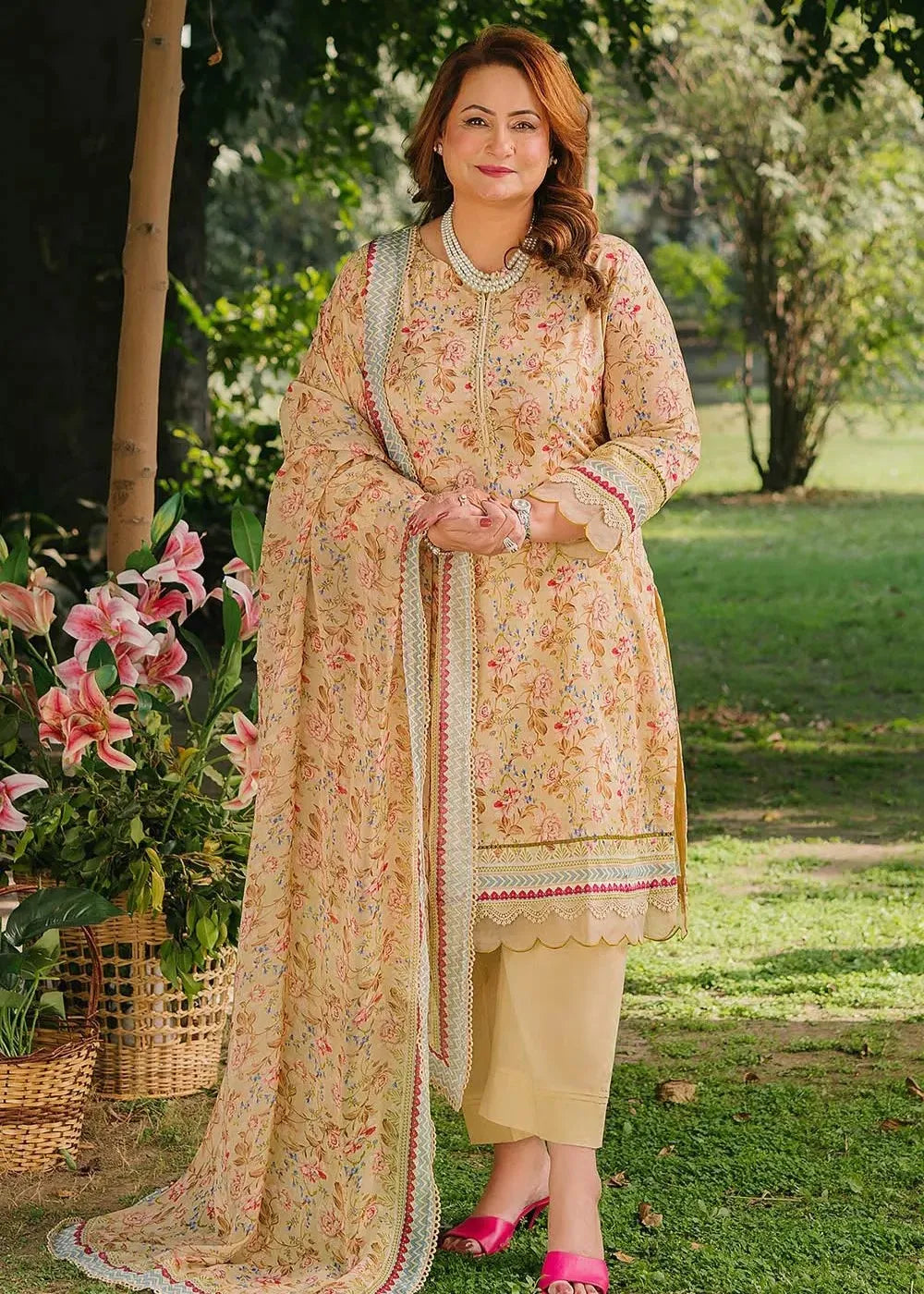 GUL AHMED MOTHER COLLECTION PRINTED LAWN 3PC UNSTITCHED D3