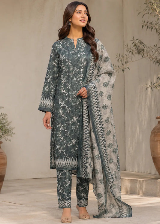 VISCOSE LINEN DIGITAL PRINTED SUIT 3 PIECE UNSTITCHED D-7