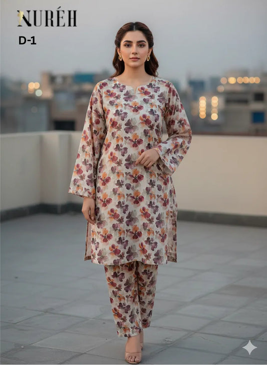 NUREH BY RIAZ ARTS PRINTED LAWN SUITS UNSTITCHED 2 PIECE D-1 - SUMMER COLLECTION  | ✅ 100% Original