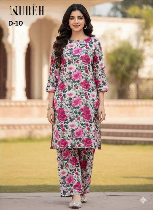 NUREH BY RIAZ ARTS PRINTED LAWN SUITS UNSTITCHED 2 PIECE D-10 - SUMMER COLLECTION  | ✅ 100% Original